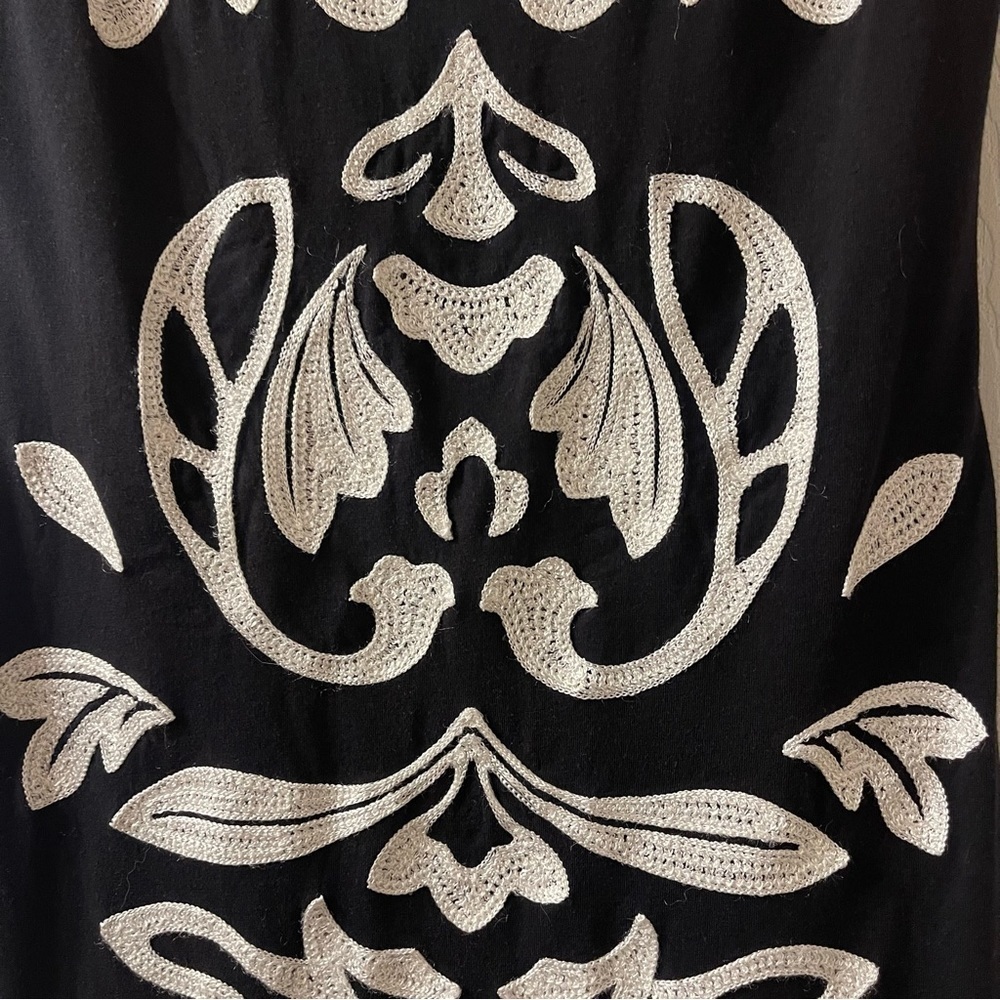 INC. Black Dress/White Embroidery, Size XS - Picture 5 of 12